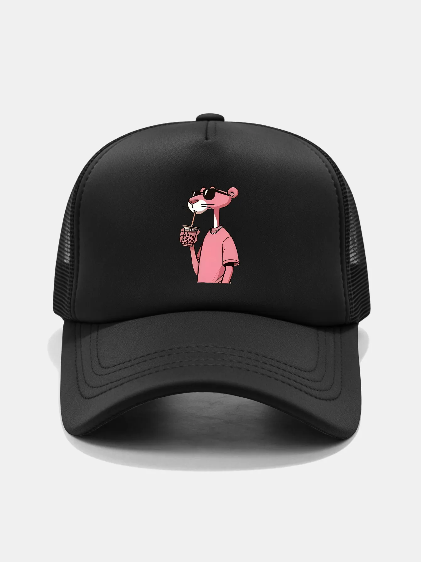 Pink Panther Print Mesh Baseball Cap sold by Hoooyi product image thumbnail 5