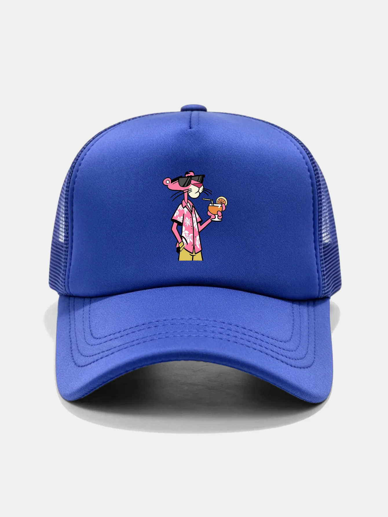 Vacation Pink Panther Print Mesh Baseball Cap sold by Hoooyi product image thumbnail 5