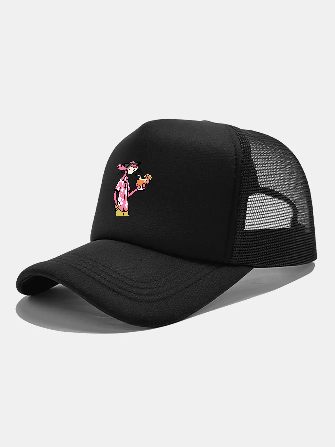 Vacation Pink Panther Print Mesh Baseball Cap sold by Hoooyi product image thumbnail 4