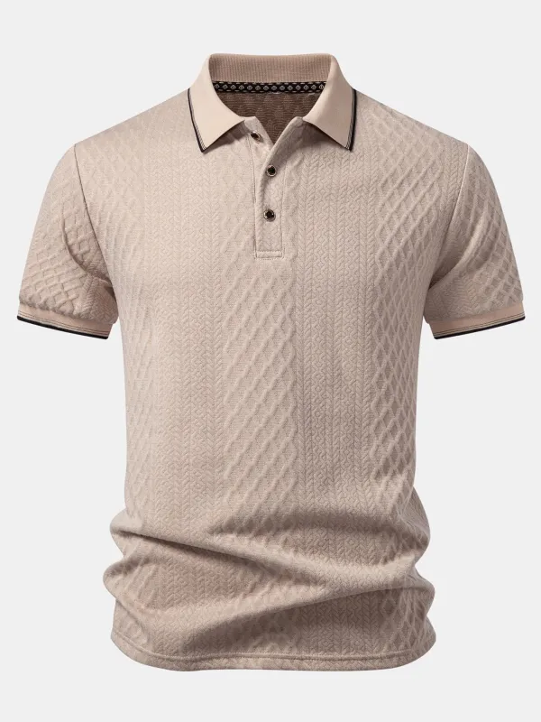 Geometry Jacquard Polo made by Hoooyi