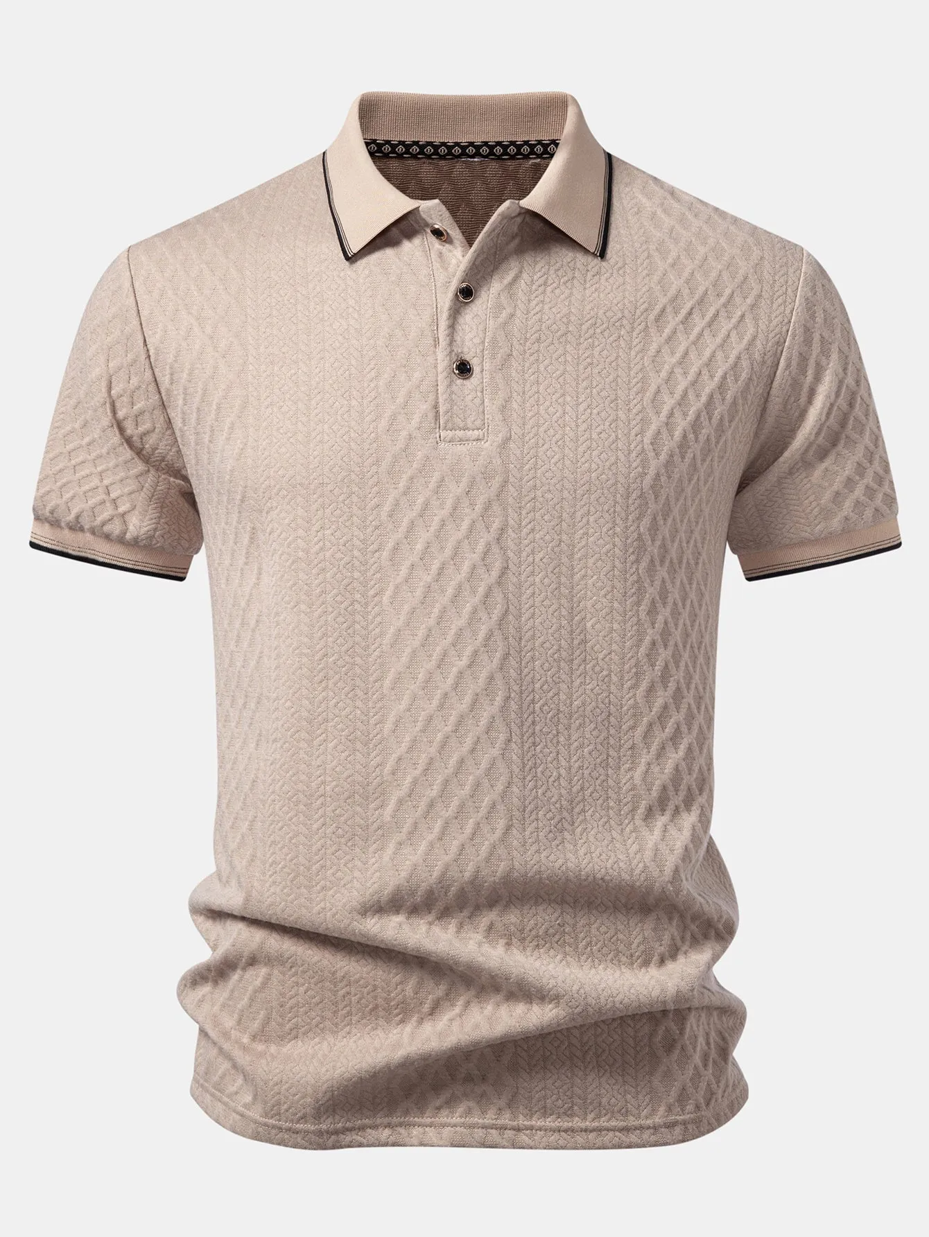 Geometry Jacquard Polo sold by Hoooyi