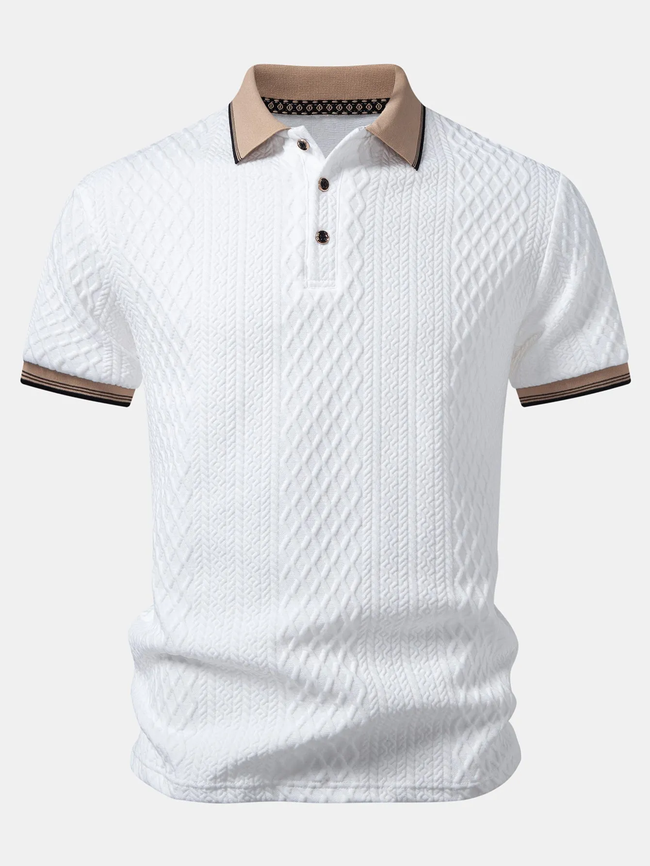 Geometry Jacquard Polo sold by Hoooyi product image thumbnail 5