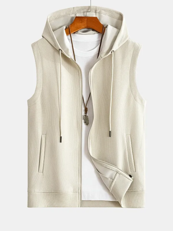 Waffle Sleeveless Hoodie made by Hoooyi
