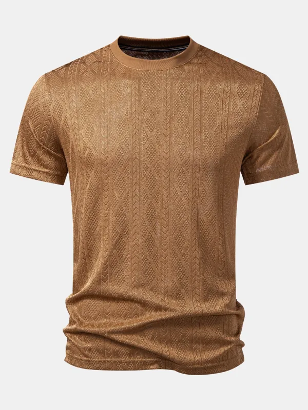 Geometry Jacquard Kint T-Shirt made by Hoooyi