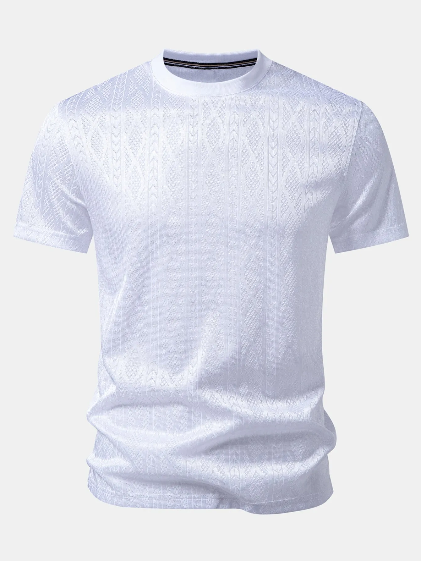 Geometry Jacquard Knit T-Shirt sold by Hoooyi product image thumbnail 5
