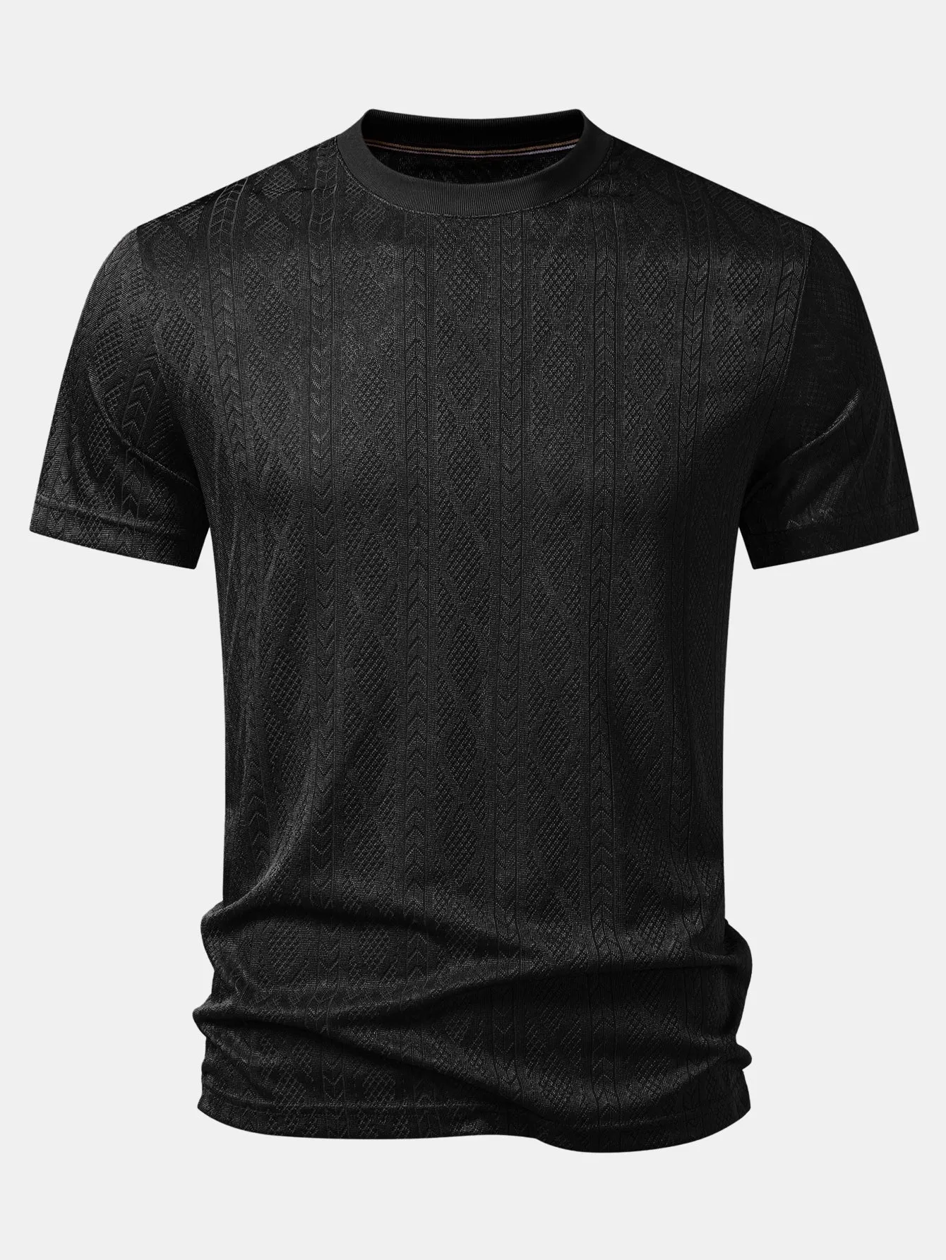 Geometry Jacquard Knit T-Shirt sold by Hoooyi product image thumbnail 3
