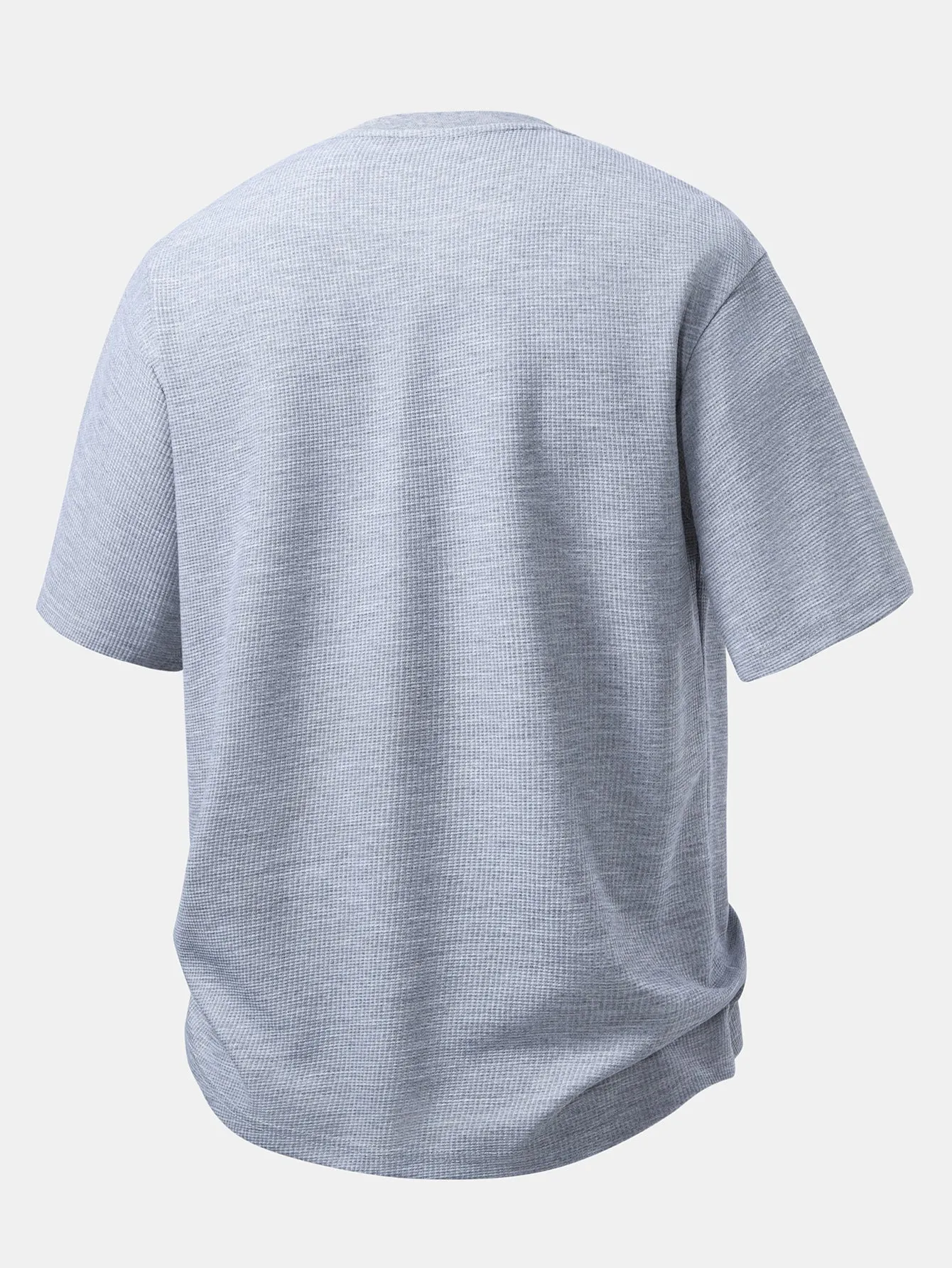Relax Fit Black Cat Embroidered Pocket Waffle T-Shirt sold by Hoooyi product image thumbnail 3