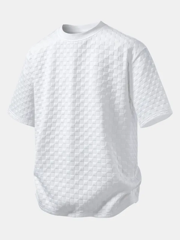 Relax Fit Checkerboard T-Shirt made by Hoooyi