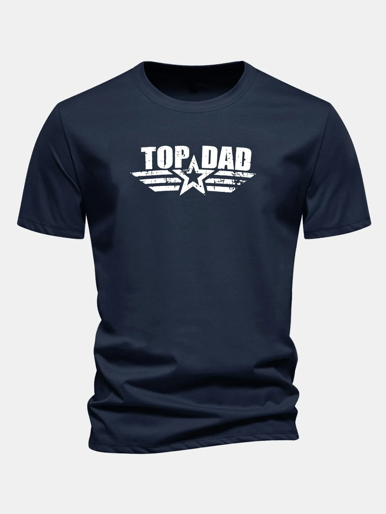 Regular Fit Top Dad Print Cotton T-Shirt sold by Hoooyi product image thumbnail 3