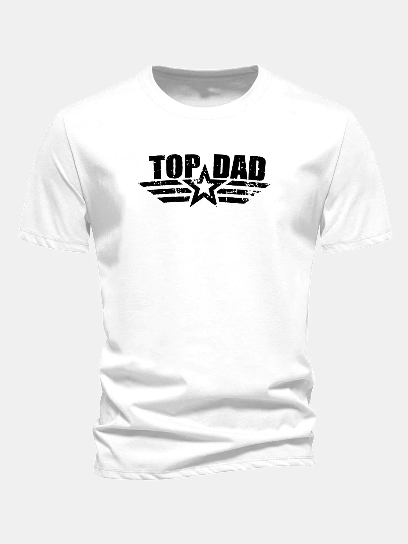 Regular Fit Top Dad Print Cotton T-Shirt sold by Hoooyi product image thumbnail 4