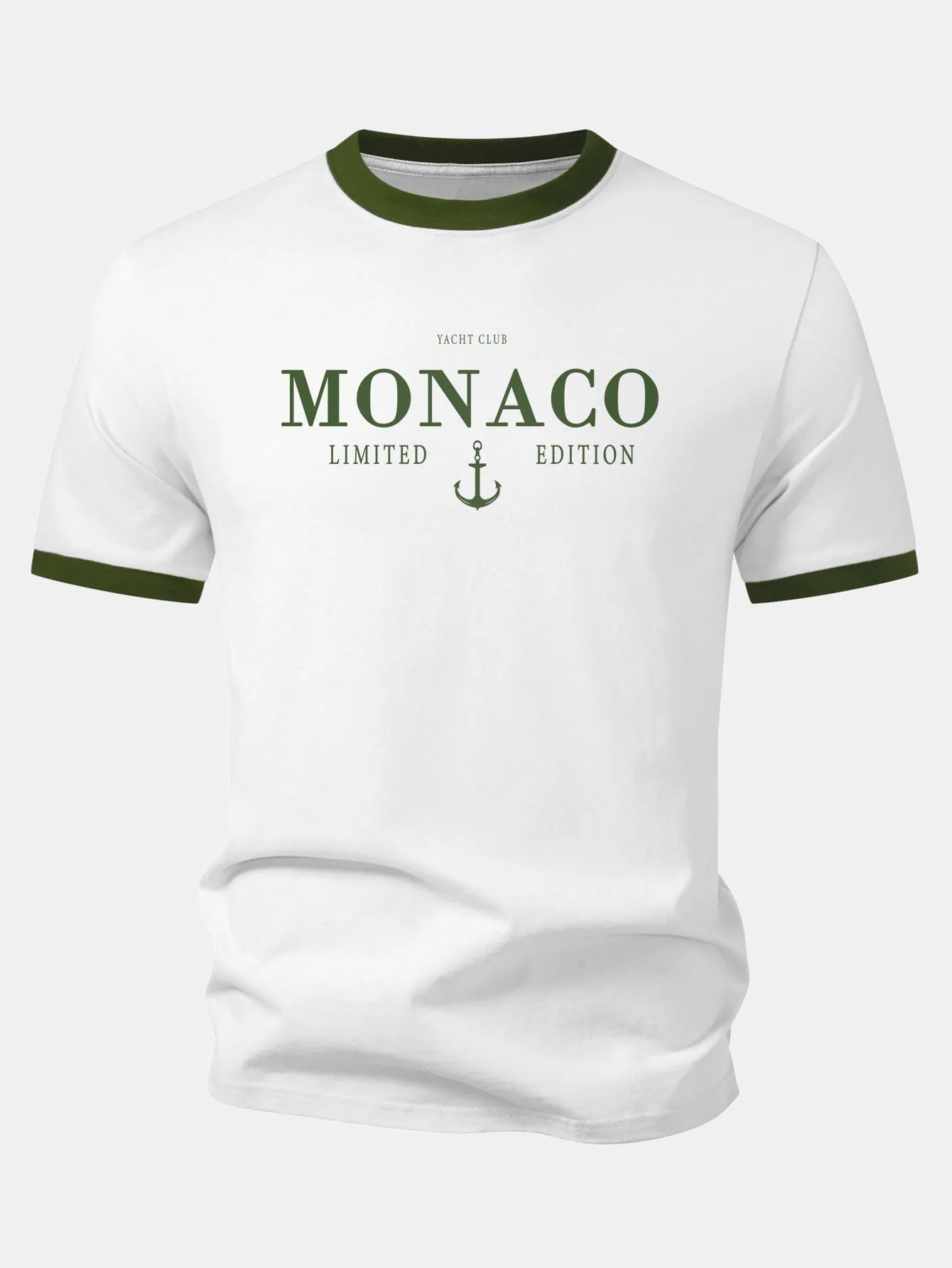 Monaco Print Contrast Ringer T-Shirt sold by Hoooyi product image thumbnail 5
