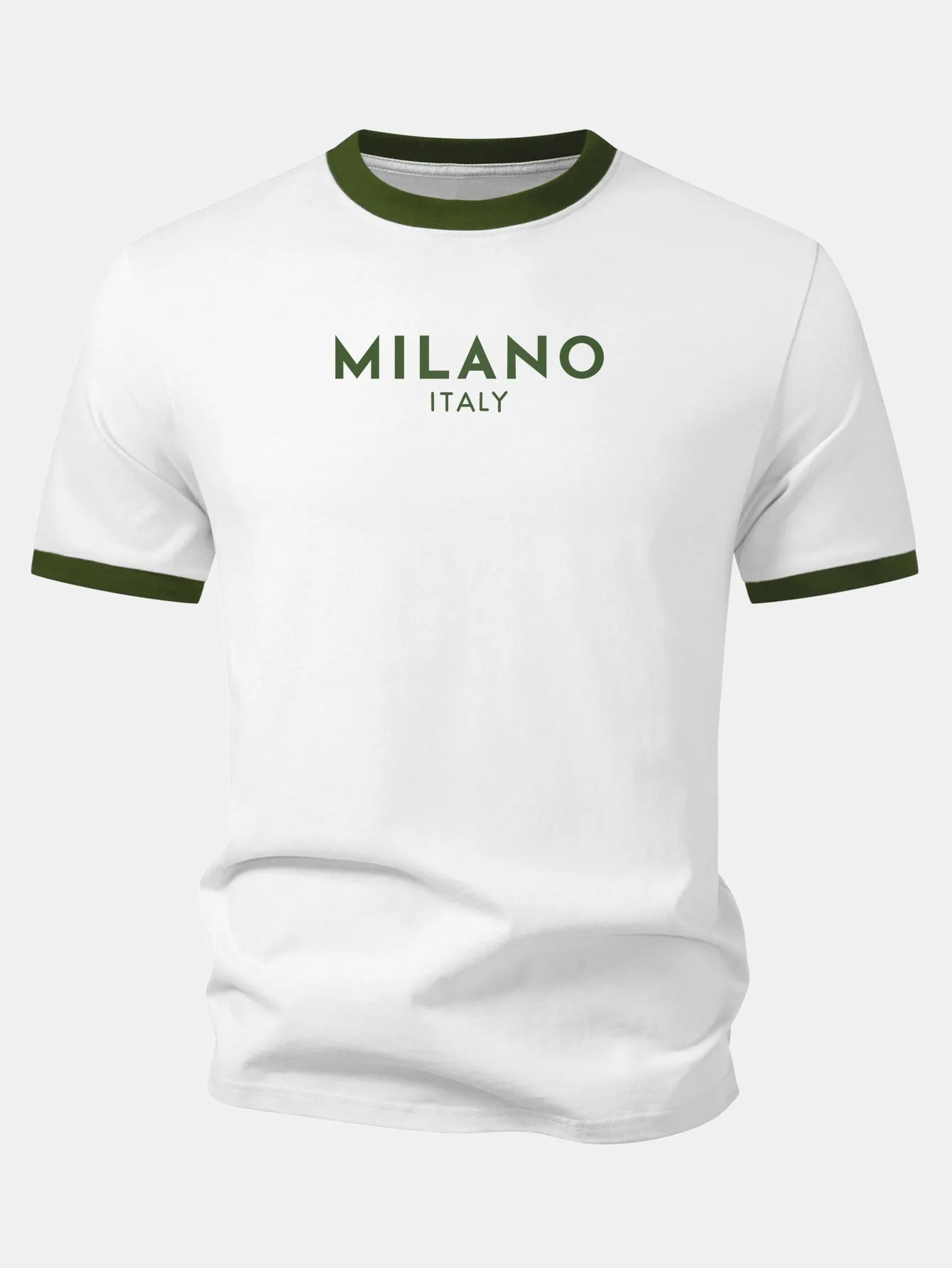 Milano Print Contrast Ringer T-Shirt sold by Hoooyi product image thumbnail 4