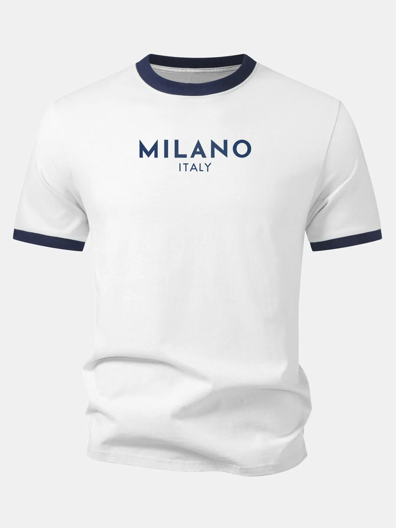 Milano Print Contrast Ringer T-Shirt sold by Hoooyi product image thumbnail 3