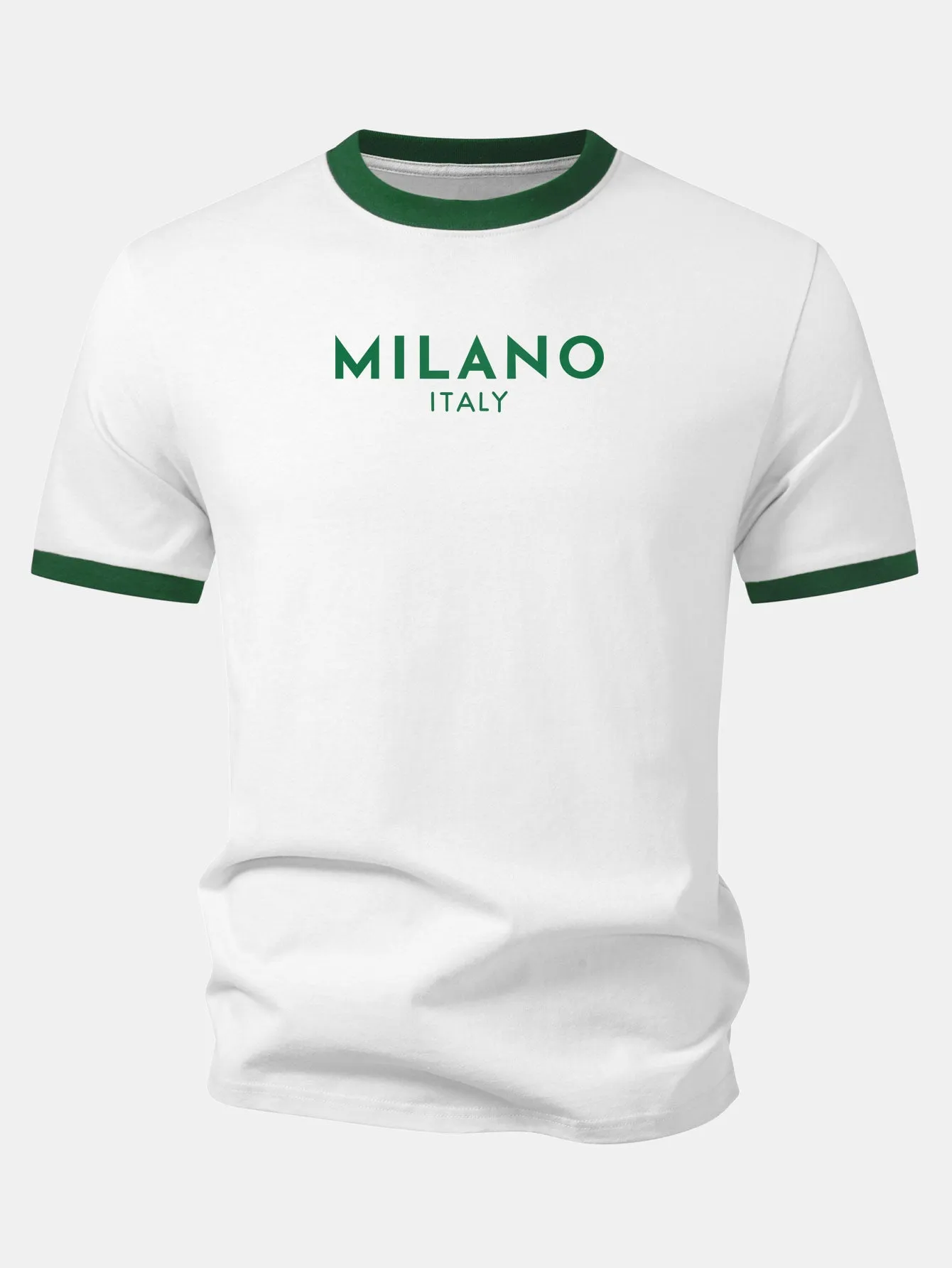 Milano Print Contrast Ringer T-Shirt sold by Hoooyi