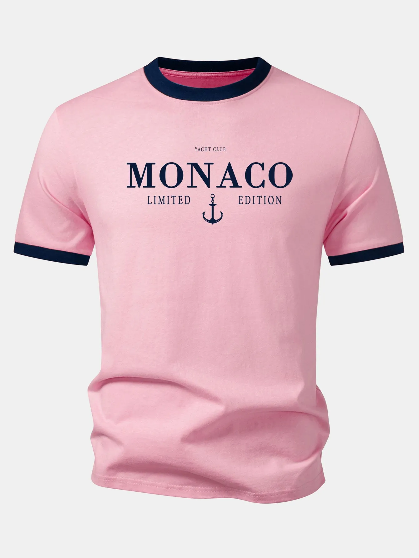 Monaco Print Contrast Ringer T-Shirt sold by Hoooyi product image thumbnail 3