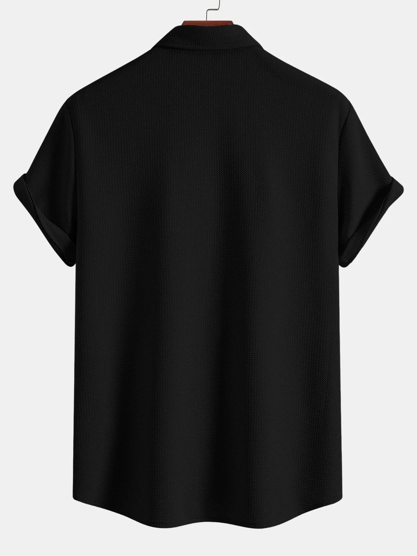 Muscle Fit Textured Button Up Shirt sold by Hoooyi product image thumbnail 4