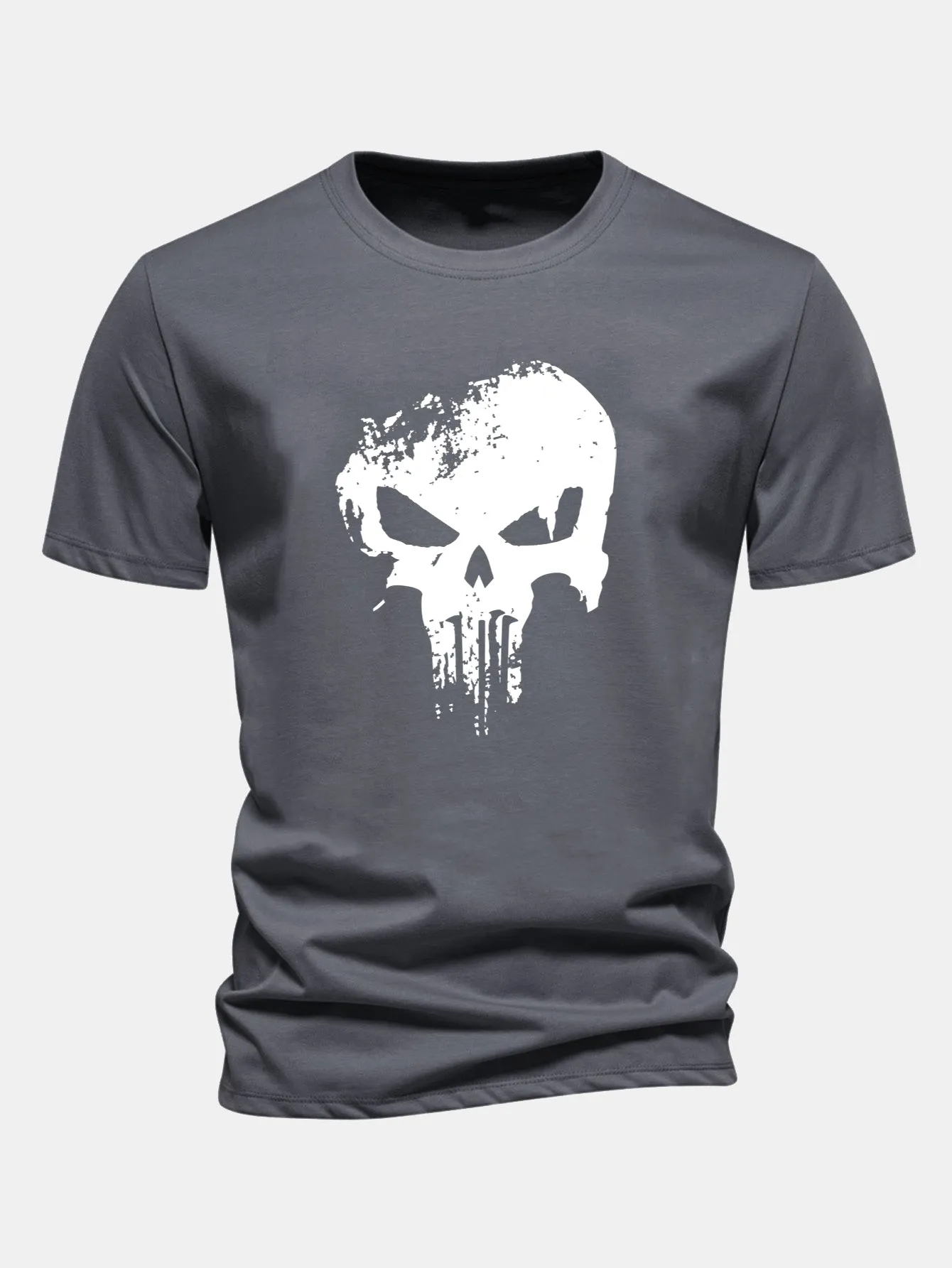 Regular Fit Skeleton Print Cotton T-Shirt sold by Hoooyi product image thumbnail 3