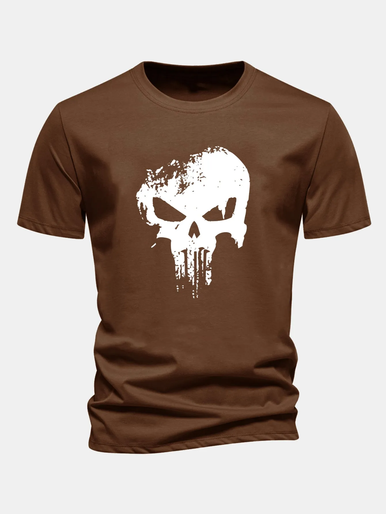 Regular Fit Skeleton Print Cotton T-Shirt sold by Hoooyi product image thumbnail 5