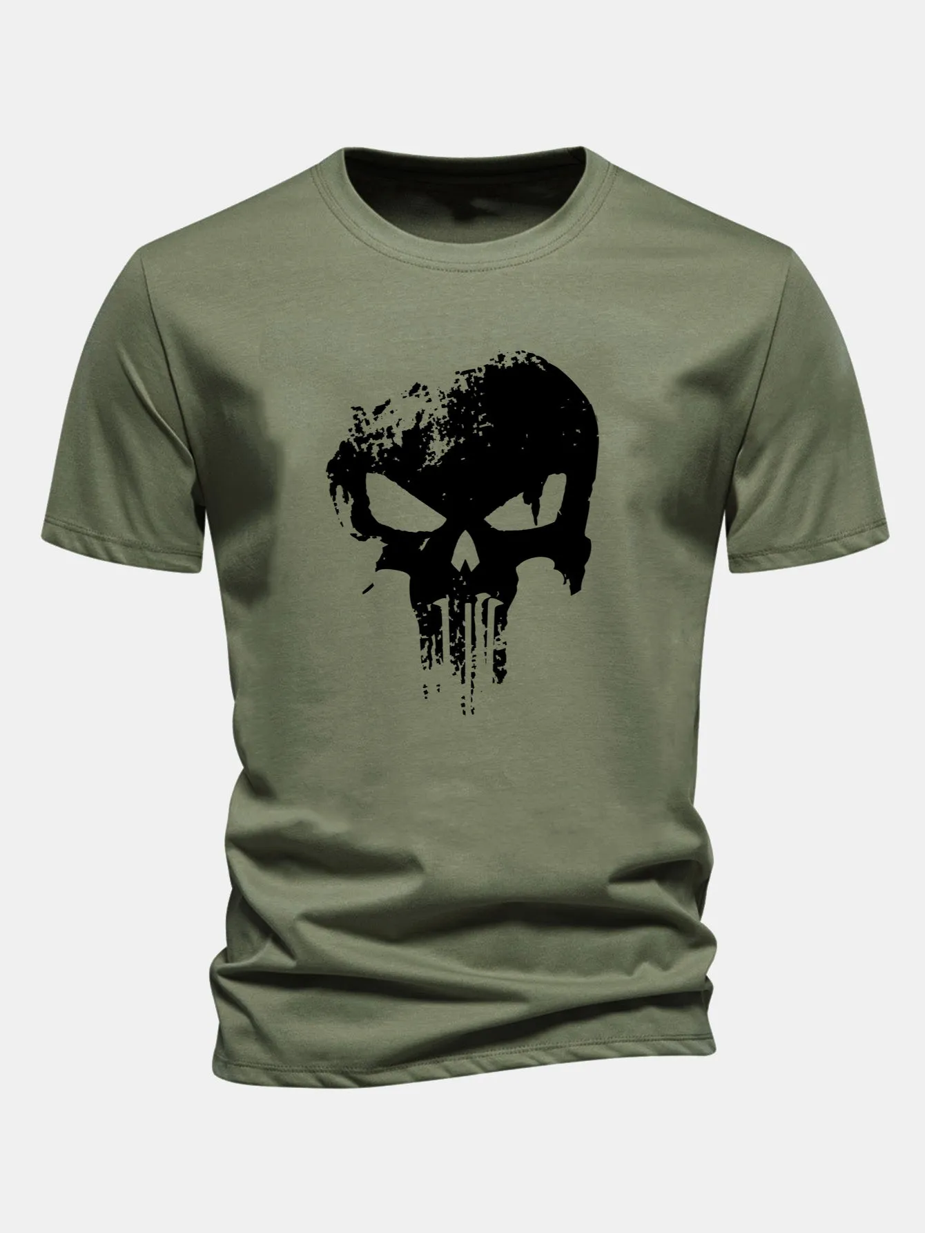 Regular Fit Skeleton Print Cotton T-Shirt sold by Hoooyi product image thumbnail 2