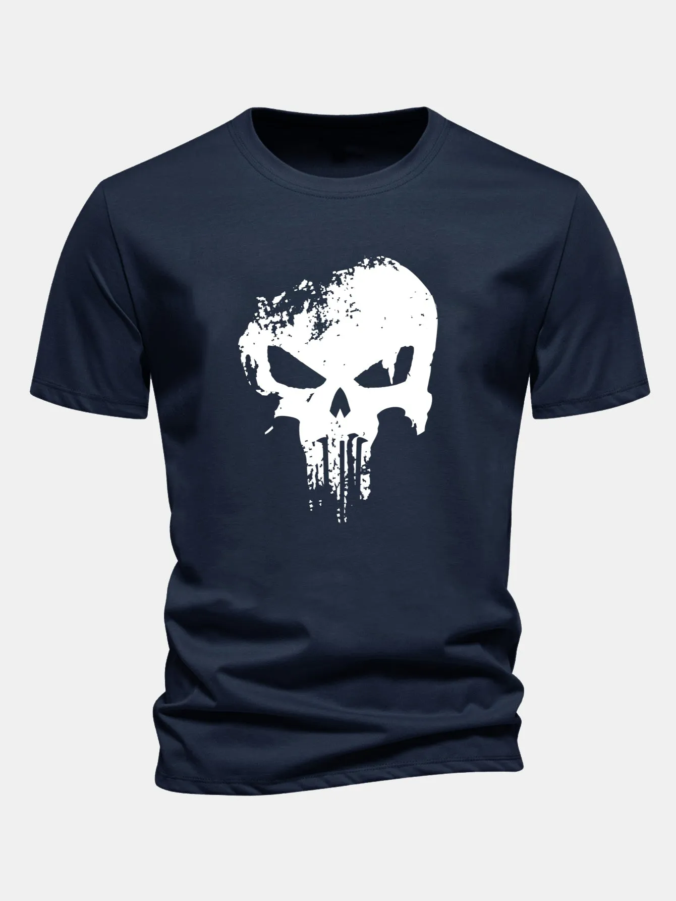 Regular Fit Skeleton Print Cotton T-Shirt sold by Hoooyi product image thumbnail 4