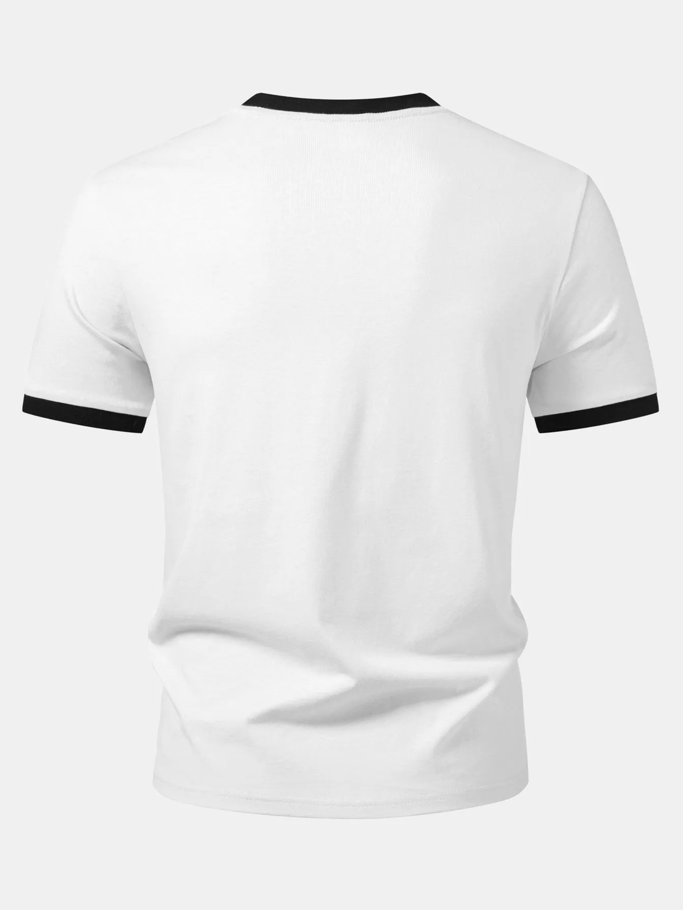 Sea Turtle Print Contrast Ringer T-Shirt sold by Hoooyi product image thumbnail 4