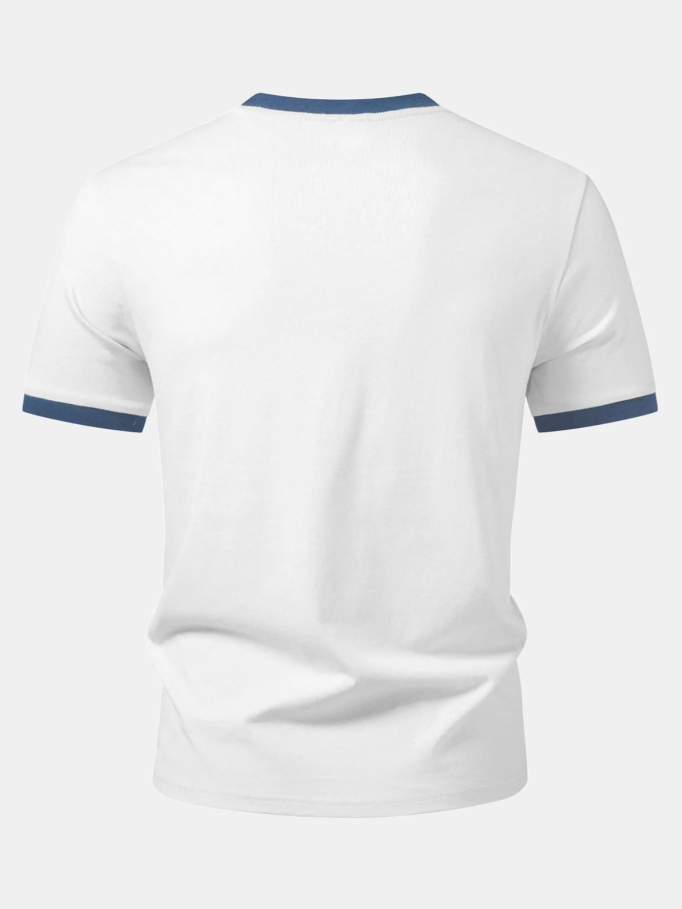 Sea Turtle Print Contrast Ringer T-Shirt sold by Hoooyi product image thumbnail 2