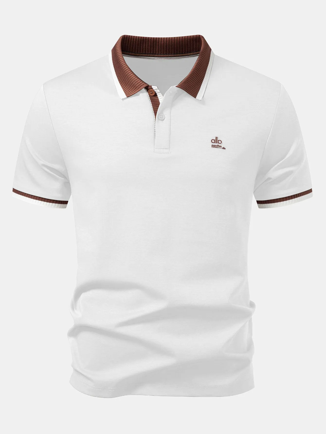 Contrast Trim Polo & Slim Fit Tapered Trousers sold by Hoooyi product image thumbnail 4