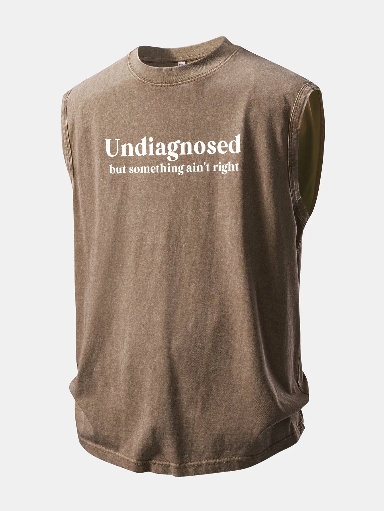 Undiagnosed Print Washed Distressed Tank Top sold by Hoooyi product image thumbnail 3