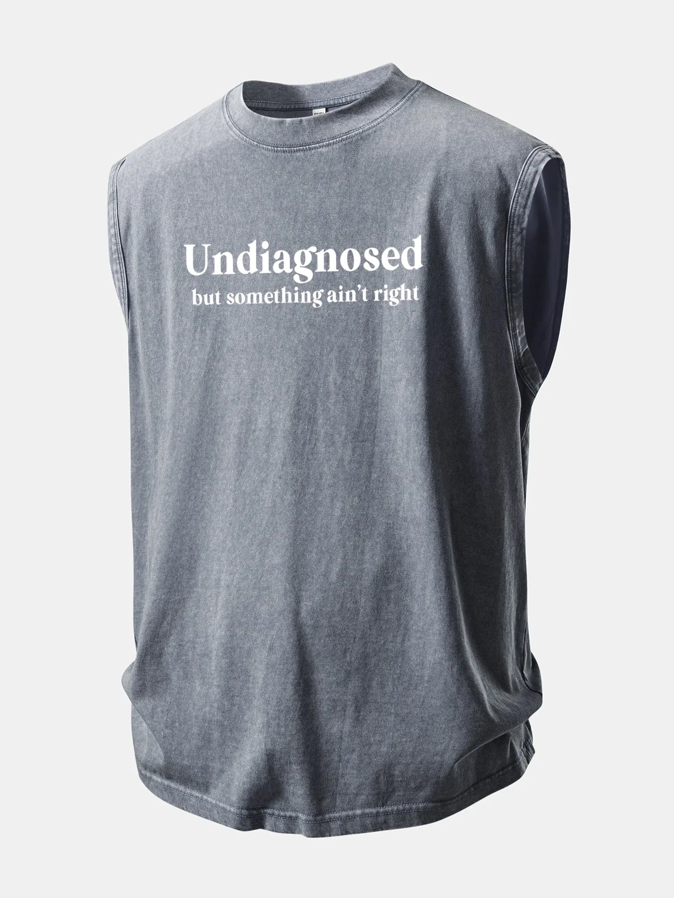 Undiagnosed Print Washed Distressed Tank Top sold by Hoooyi product image thumbnail 5