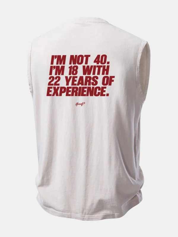 Slogan Back Print Washed Distressed Tank Top made by Hoooyi