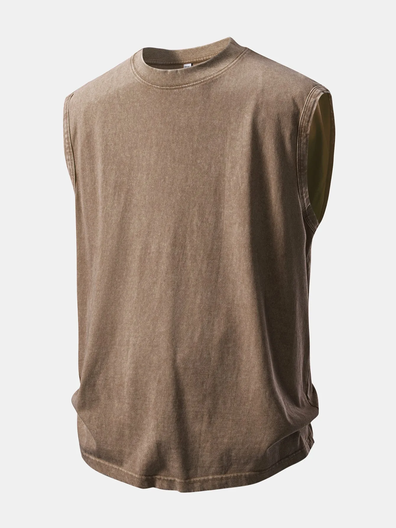 Slogan Back Print Washed Distressed Tank Top sold by Hoooyi product image thumbnail 4