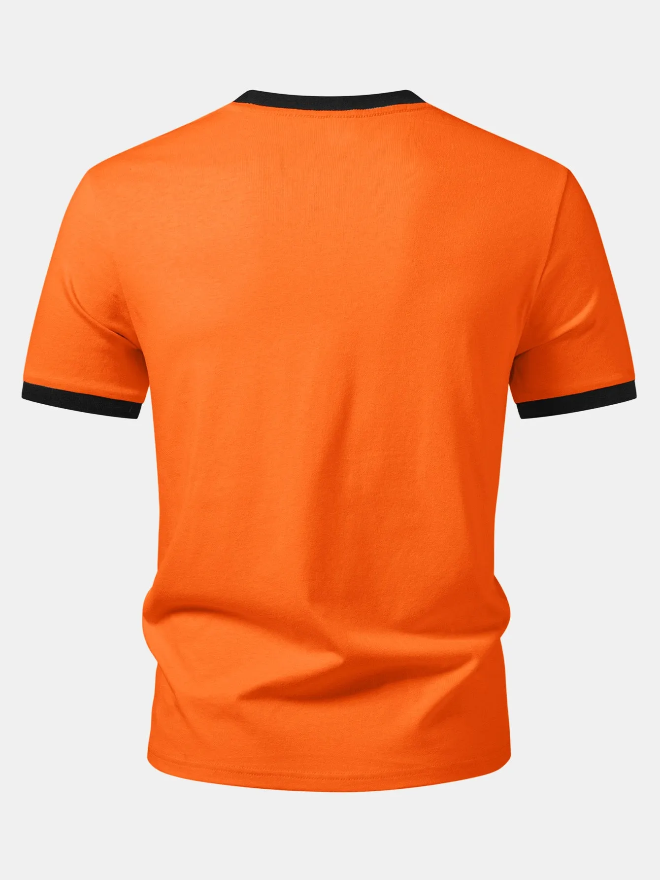 Ghost Print Contrast Ringer T-Shirt sold by Hoooyi product image thumbnail 4