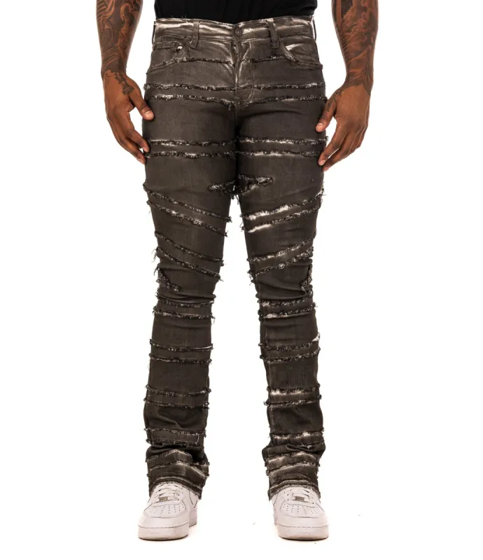 VALABASAS JEANS “ZODIAC” NERO BIANICA sold by valabasas