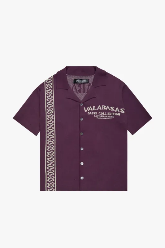 "LOS PALMAS" PURPLE BUTTON-DOWN made by valabasas