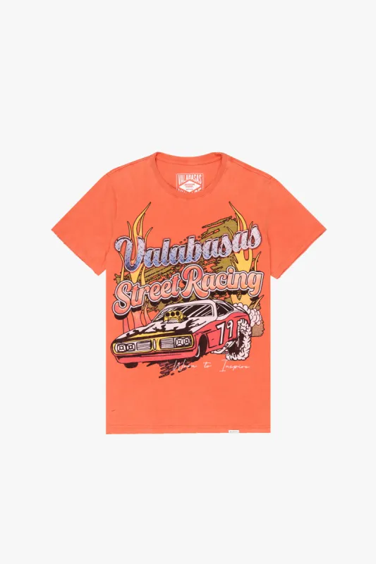 "CRUSH" VINTAGE FLAME ORANGE TEE sold by valabasas