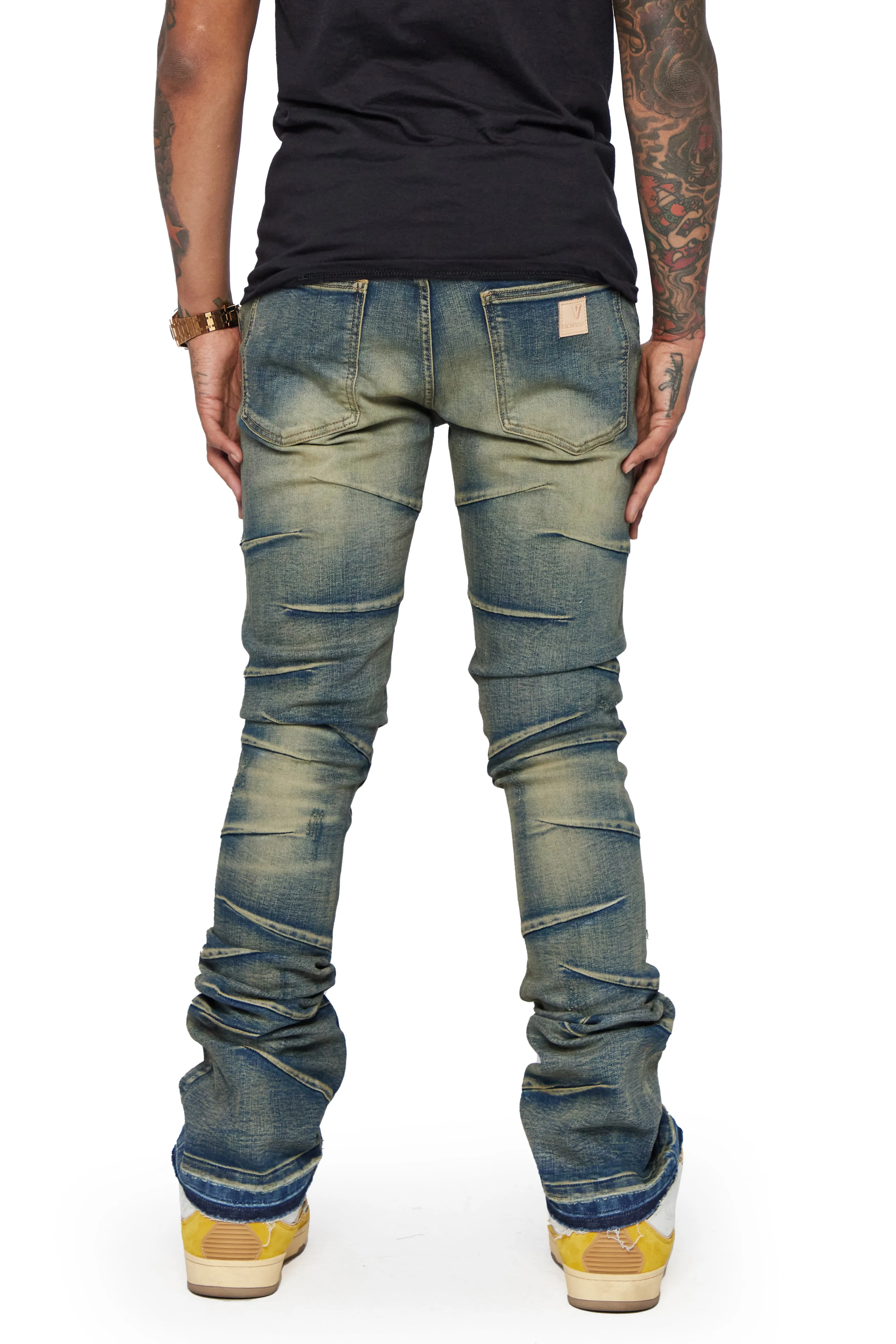 "WEST” Vintage wash Stacked Flare Jean sold by valabasas product image thumbnail 4