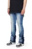 “VERTICLE” BLUE WASH STACKED FLARE JEAN sold by valabasas