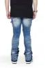 “VERTICLE” BLUE WASH STACKED FLARE JEAN sold by valabasas