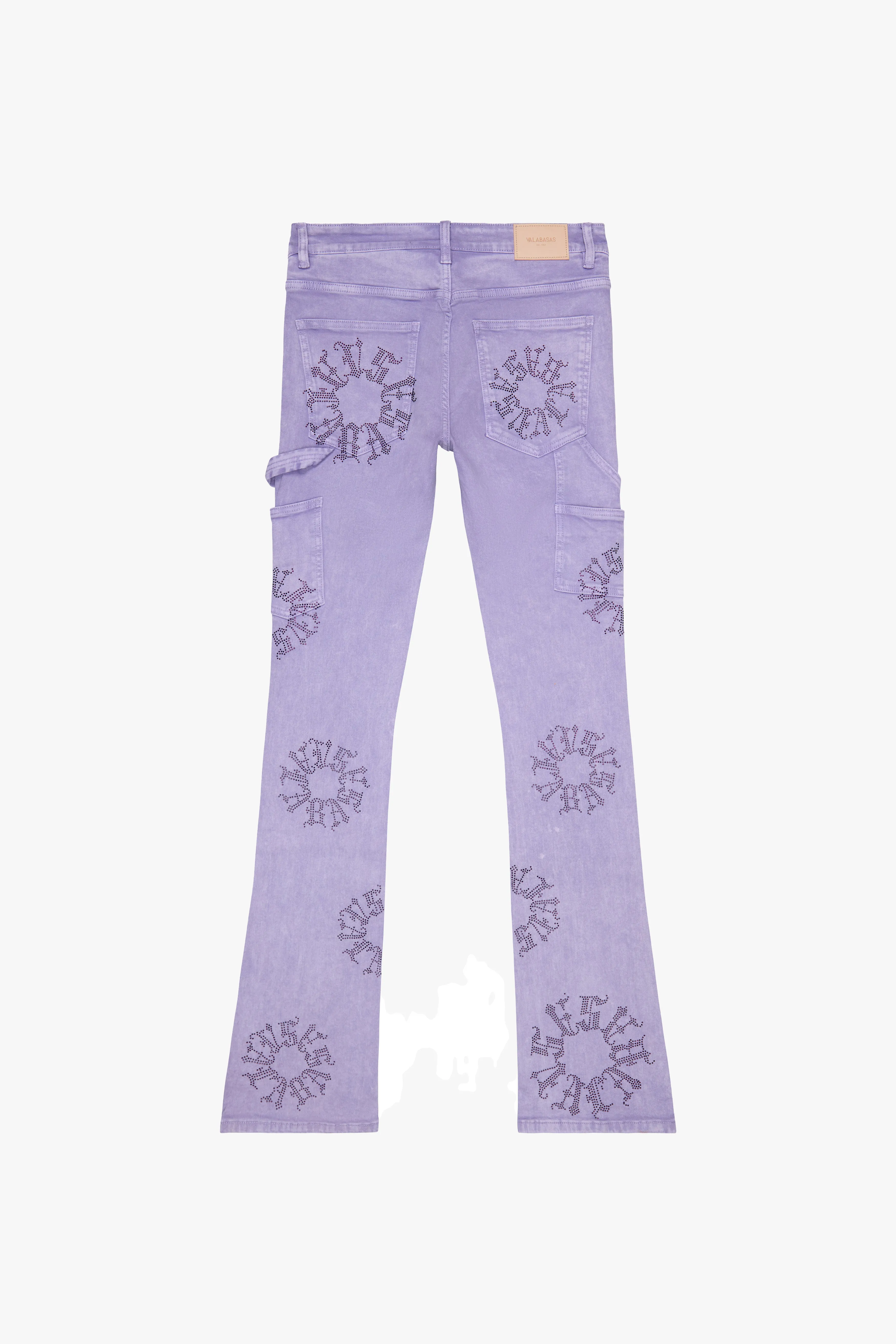 "RINGER” PLUM PURPLE STACKED FLARE JEAN sold by valabasas product image thumbnail 3