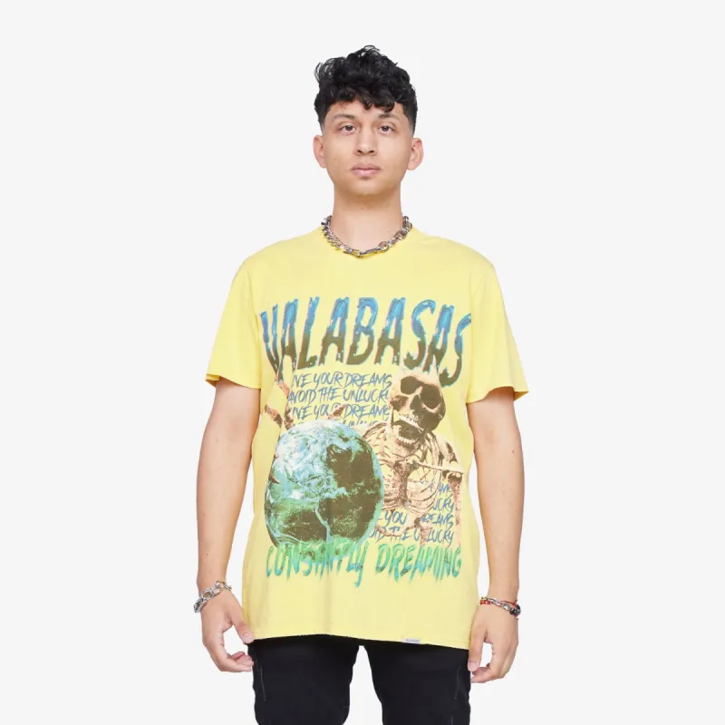 "CONSTANT DREAMS" VINTAGE YELLOW TEE sold by valabasas