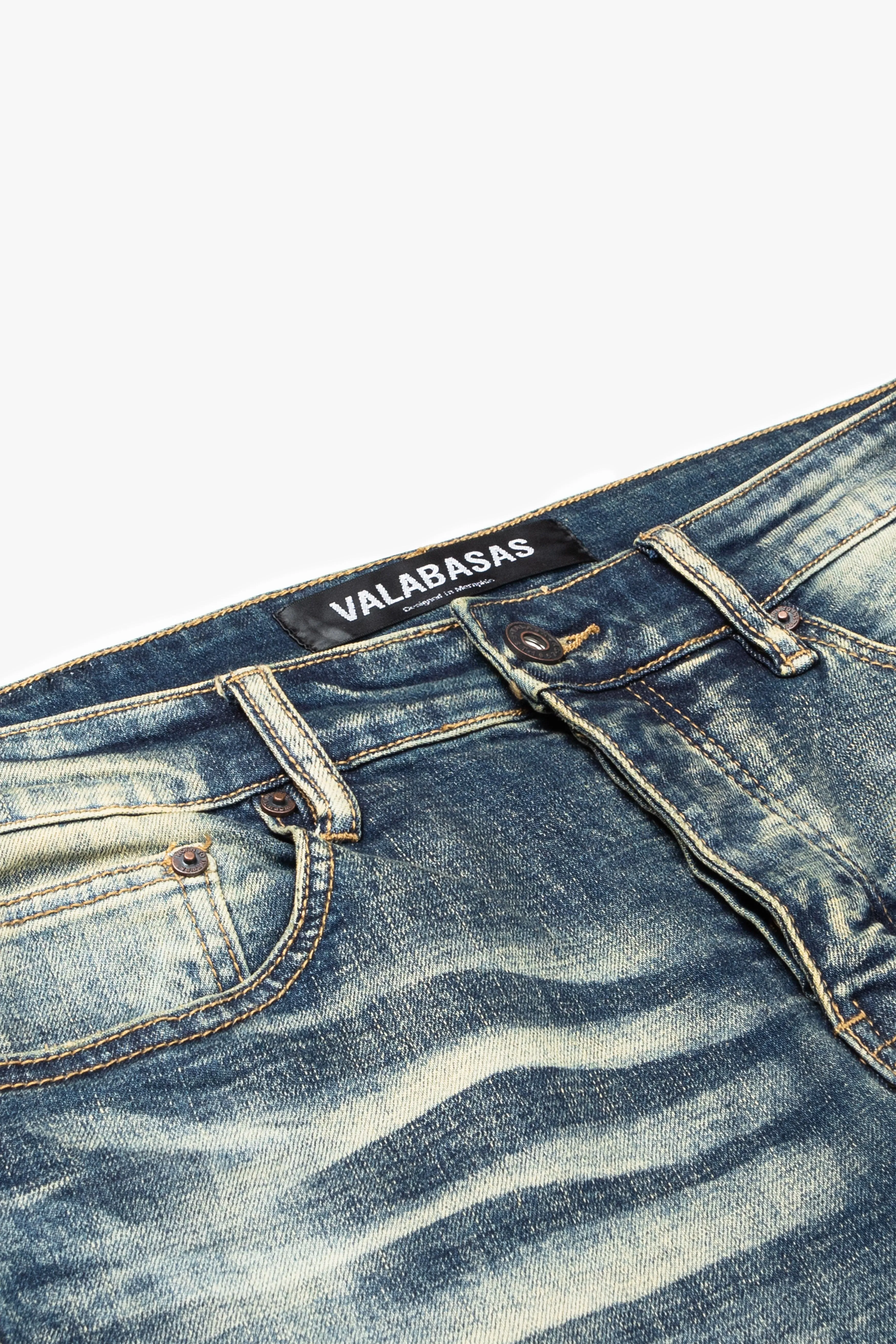 "MR. EXTENDO"SUPER STACKED JEAN DK. VINTAGE WASH sold by valabasas product image thumbnail 2