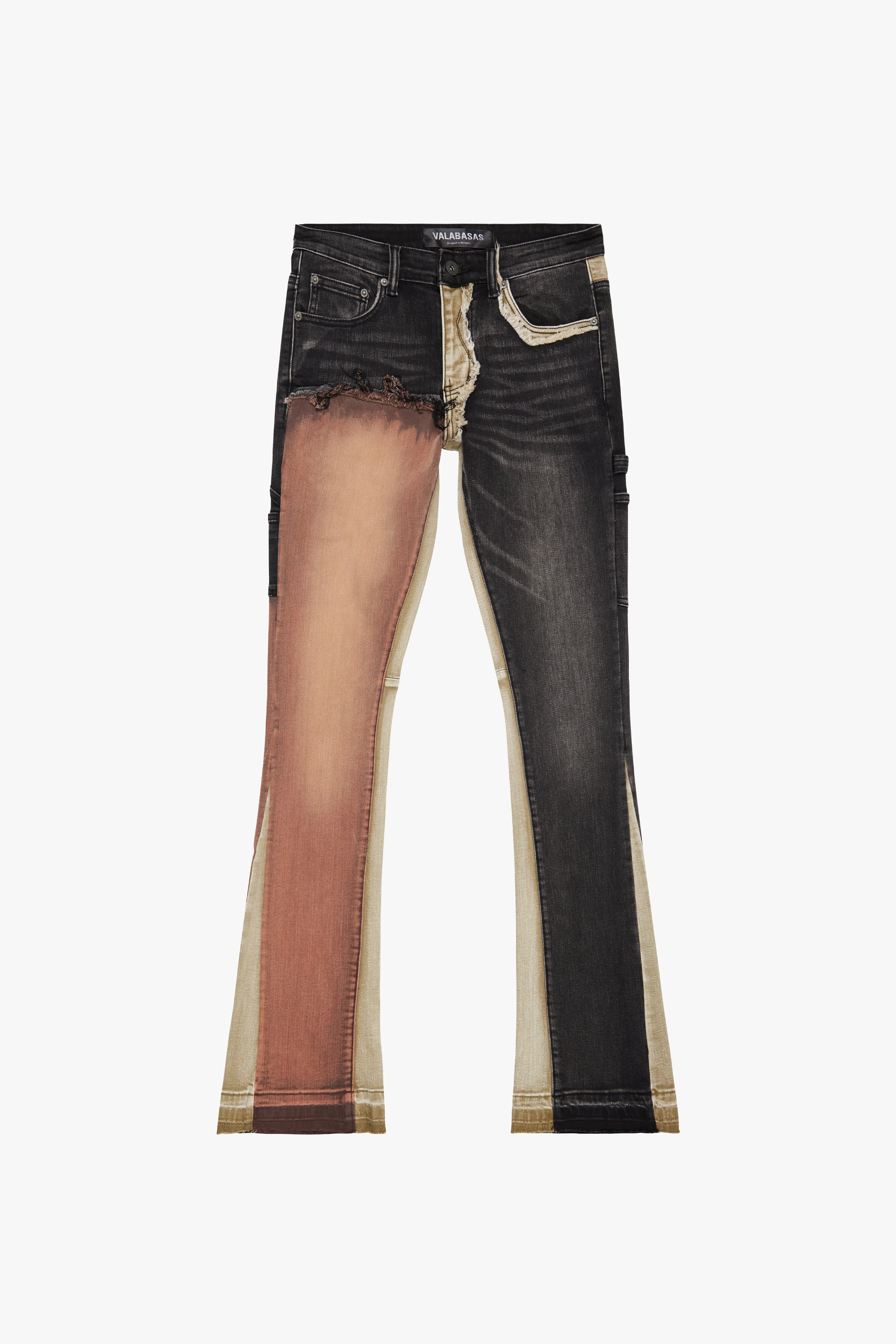 "CHICAGO" STACKED FLARE JEAN BRASSWOOD sold by valabasas