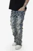 "GRIT” DARK BLUE STACKED FLARE JEAN sold by valabasas