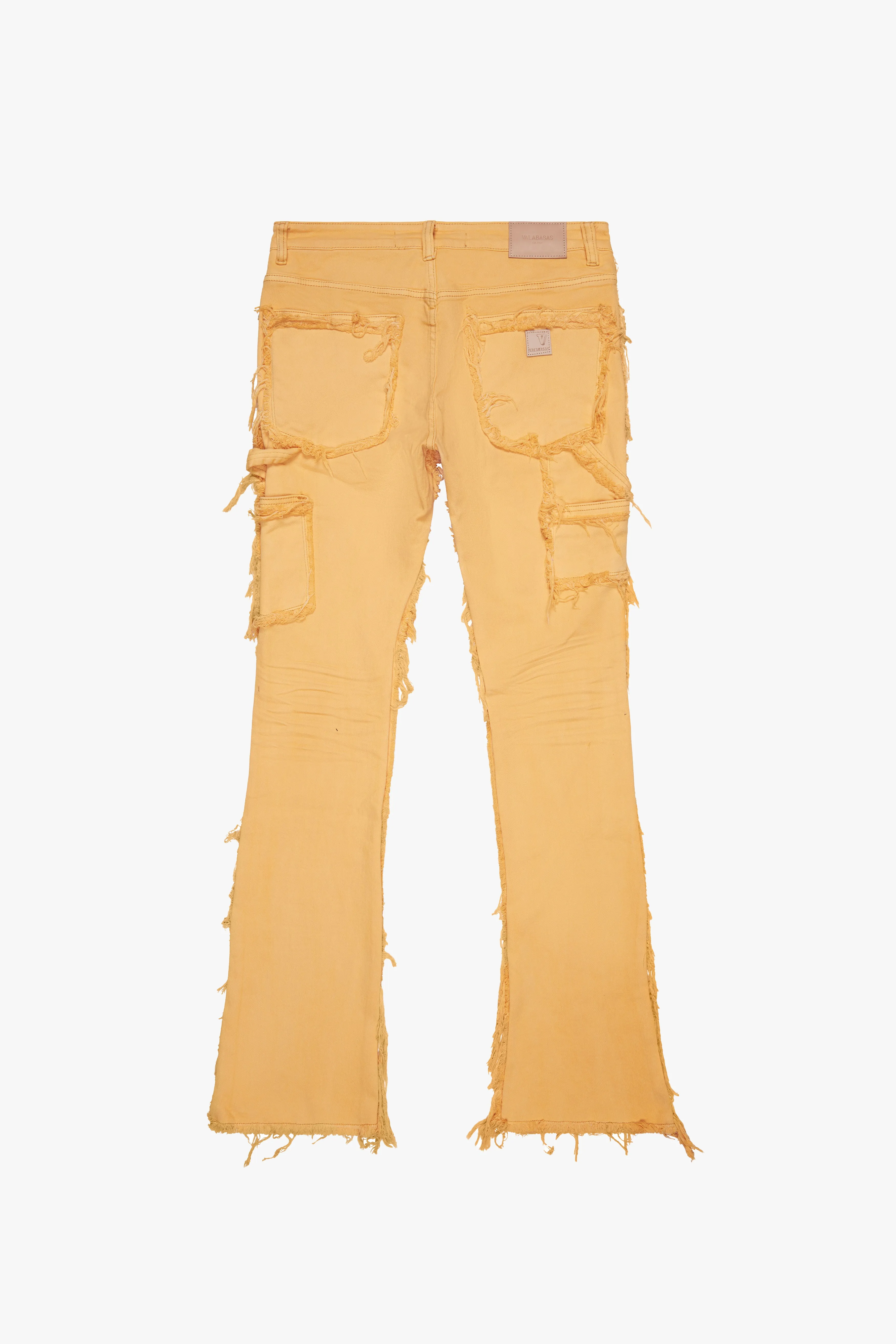 "SKYLINE" STACKED FLARE JEAN HONEY ORANGE sold by valabasas product image thumbnail 3