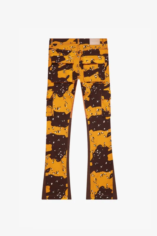 "COMMANDER " STACKED FLARE JEAN GOLDEN EARTH sold by valabasas