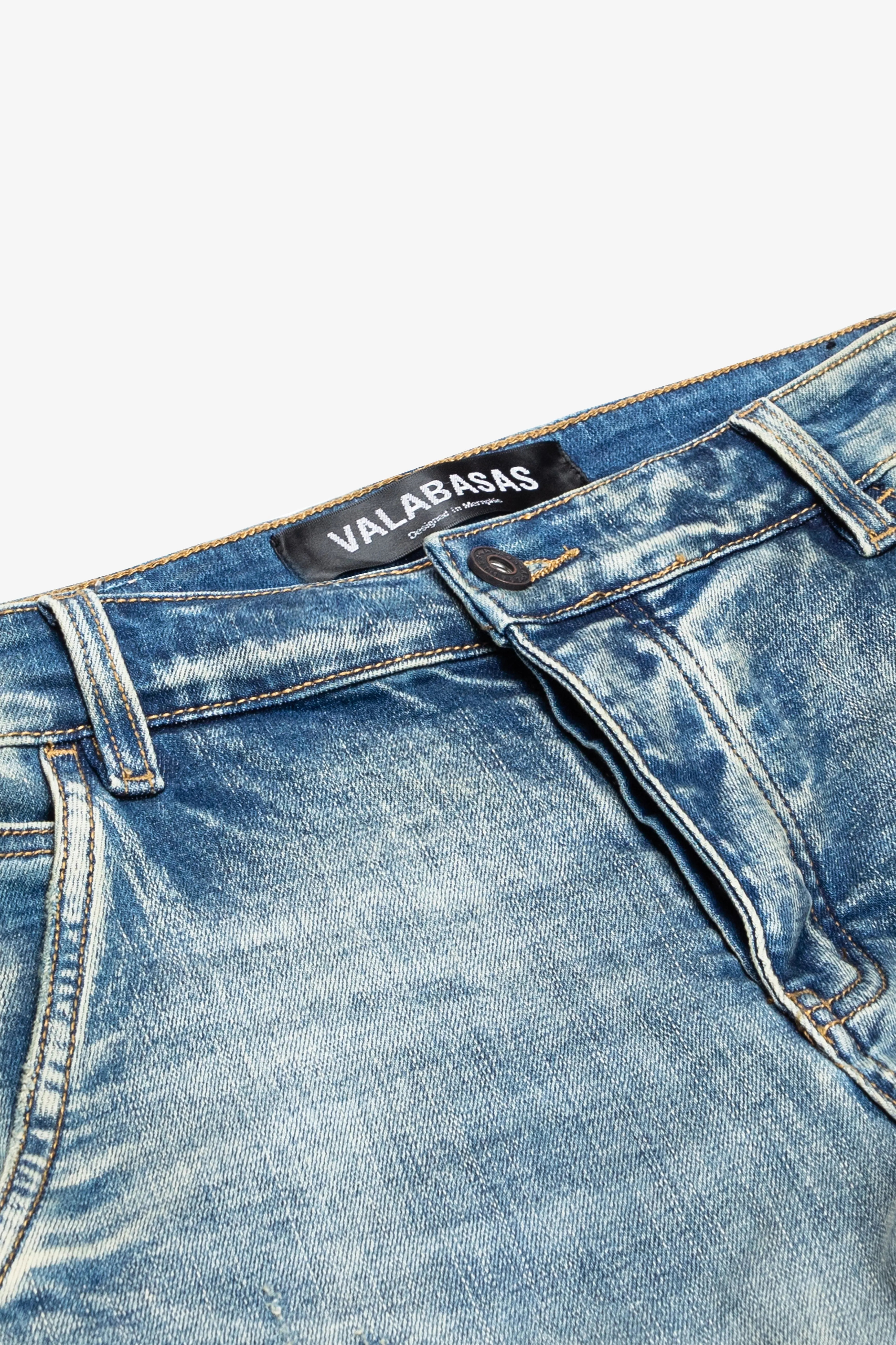 "GLAZ" STACKED FLARE JEAN BLUE BIANCA sold by valabasas product image thumbnail 2