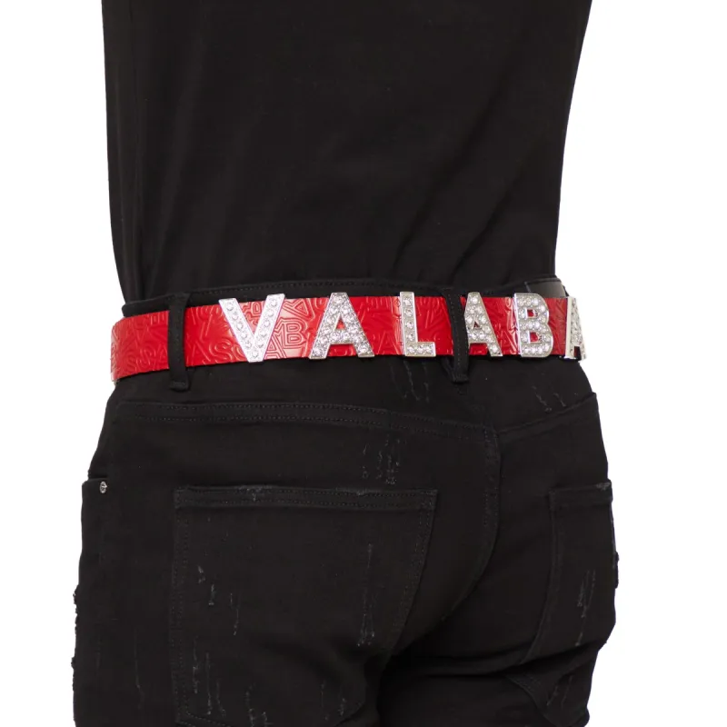 “V01” RED WHITE BELT made by valabasas