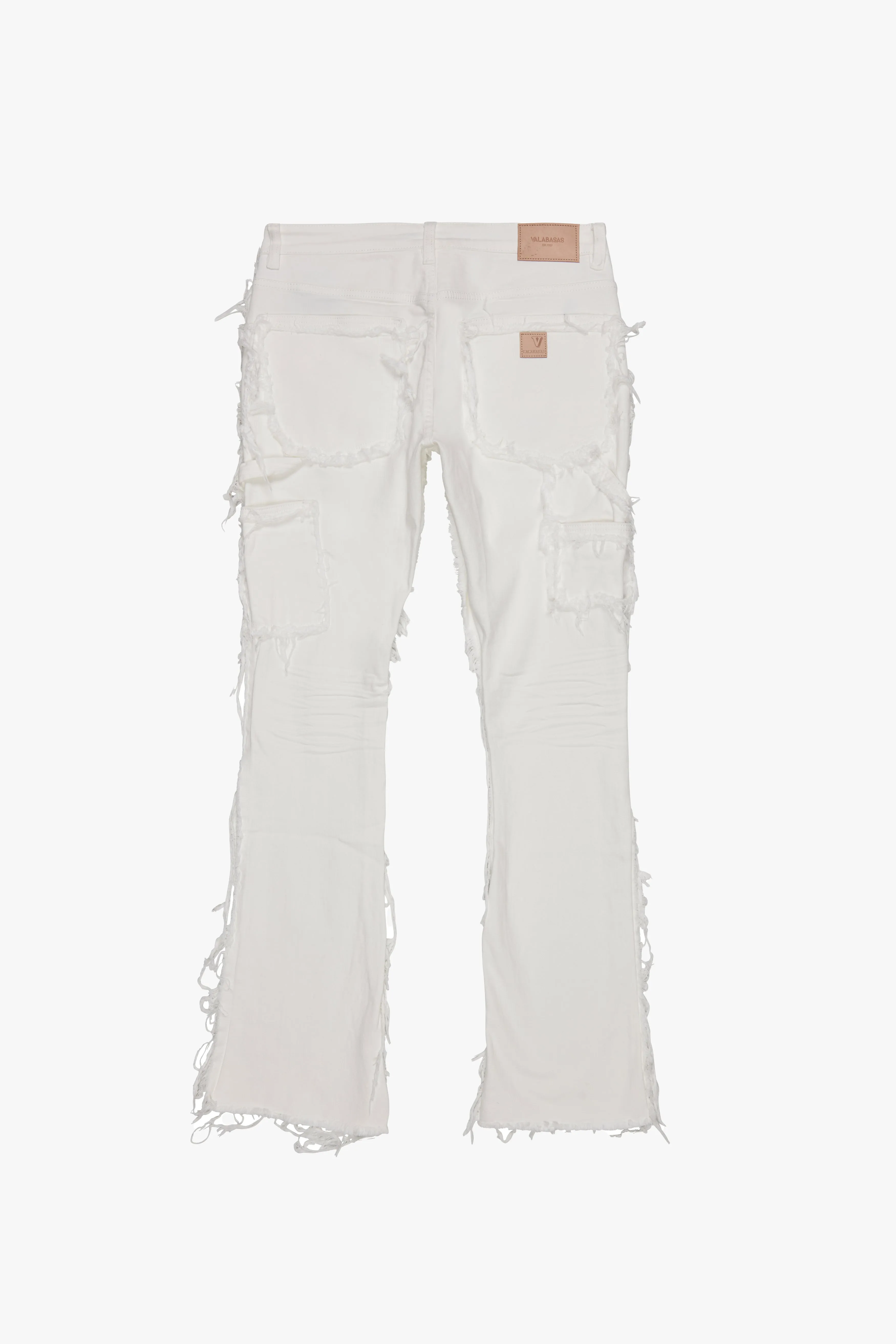 "SKYLINE" STACKED FLARE JEAN WHITE sold by valabasas product image thumbnail 3