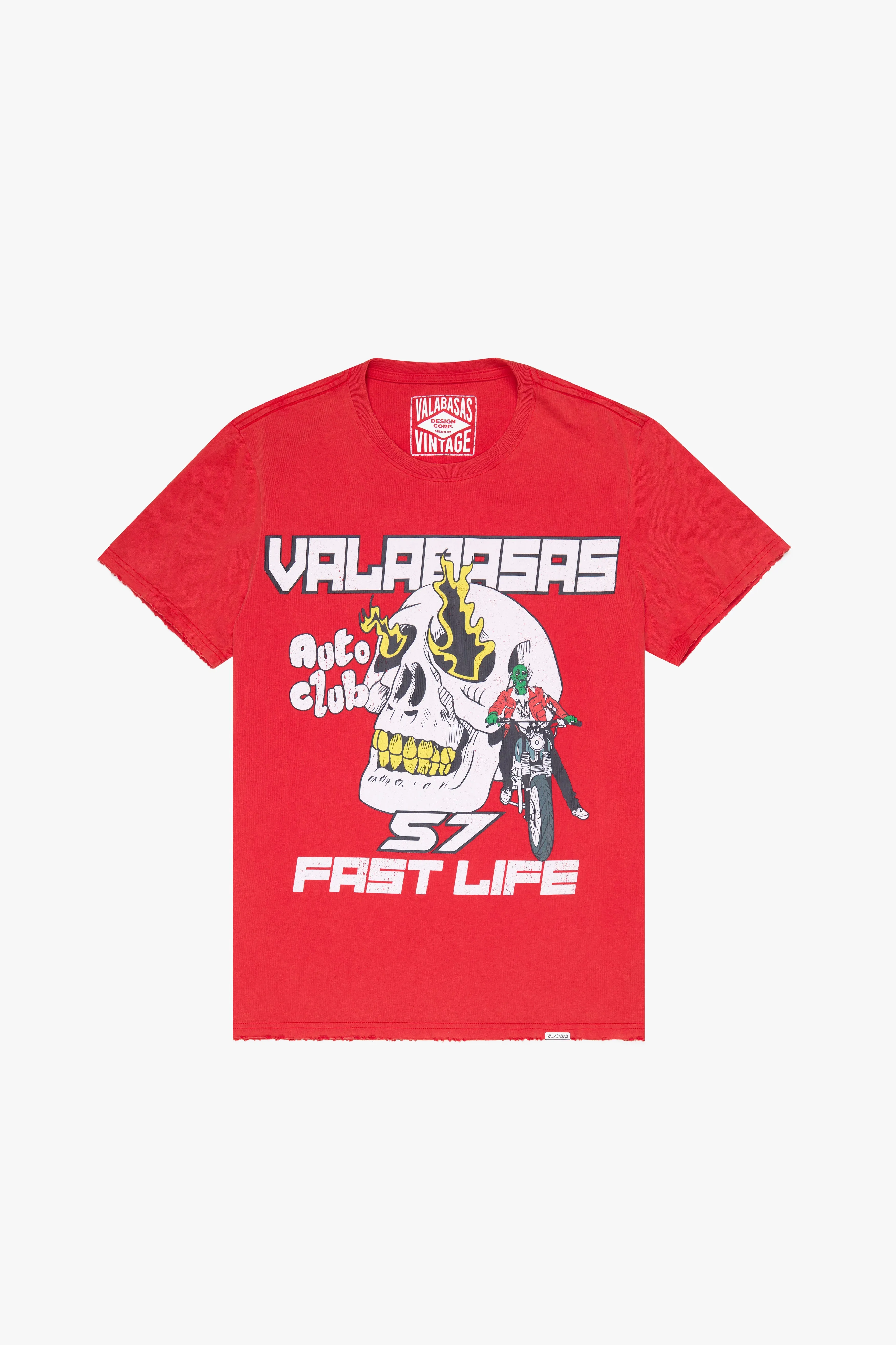 "GOLDFLAME" VINTAGE RED TEE sold by valabasas