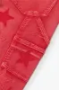 "V-STARS” RED WASH STACKED FLARE JEAN sold by valabasas